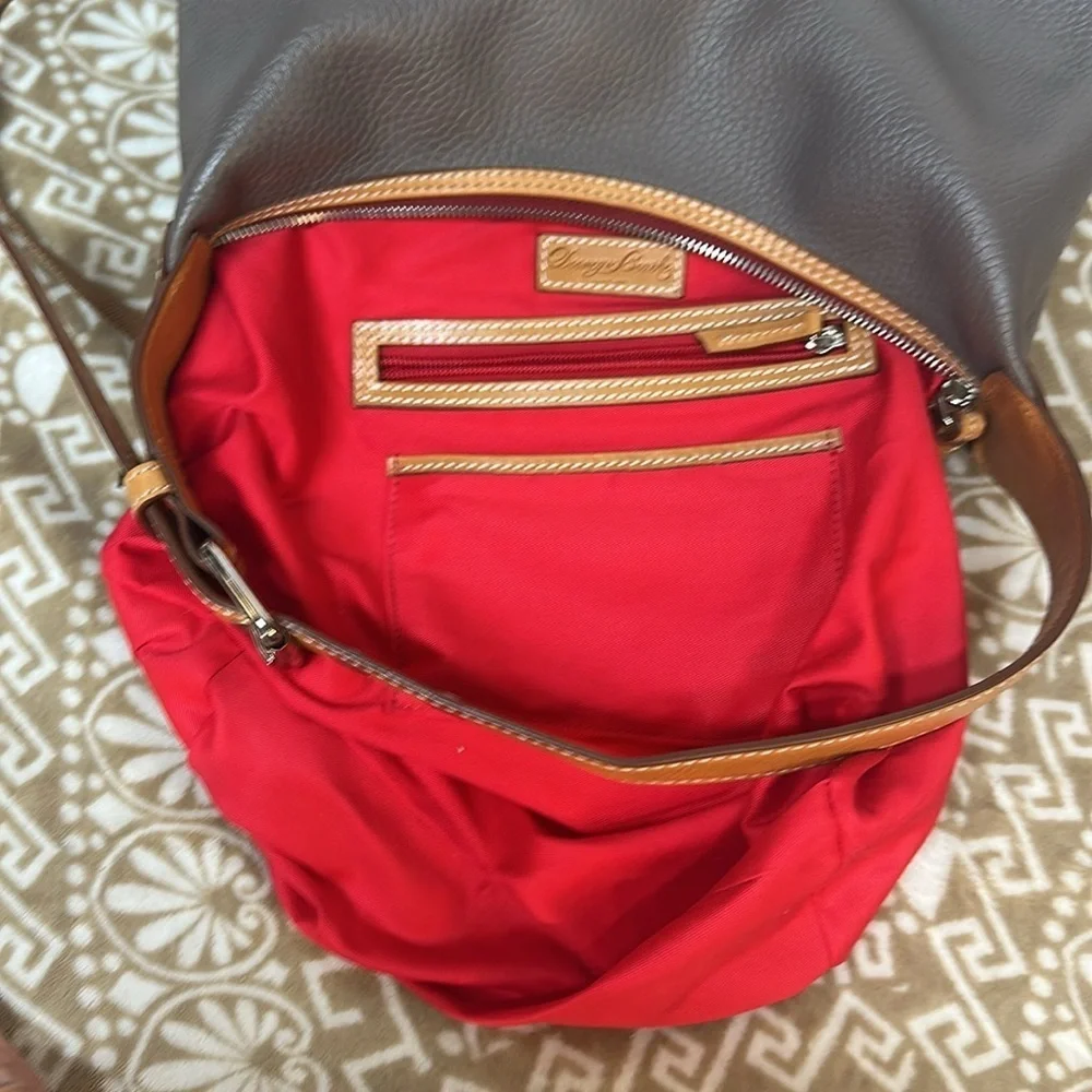 Dooney & Bourke Patterson Paige Gray Pebble Leather Hobo Bag, $298 - Picture 9 of 13